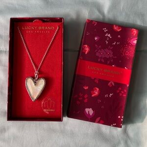 Lucky Brand Heart reversible Necklace